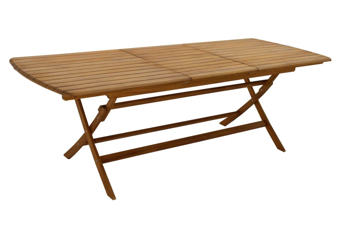 Miliboo Table De Jardin-Table de jardin extensible rallonges intégrées en bois massif L180-240 cm CANOPEE