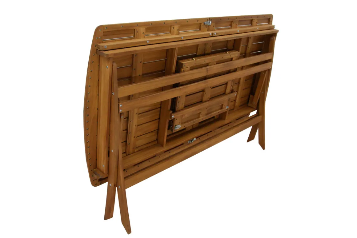 Miliboo Table De Jardin-Table de jardin extensible rallonges intégrées en bois massif L180-240 cm CANOPEE