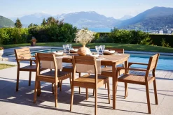 Miliboo Table De Jardin-Table de jardin extensible rectangulaire en bois massif L160-210 cm CANOPEE