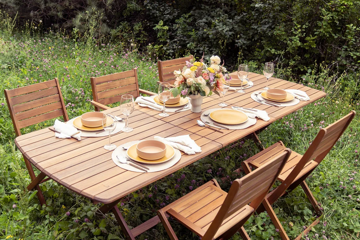 Miliboo Table De Jardin-Table de jardin extensible rectangulaire en bois massif L160-210 cm CANOPEE