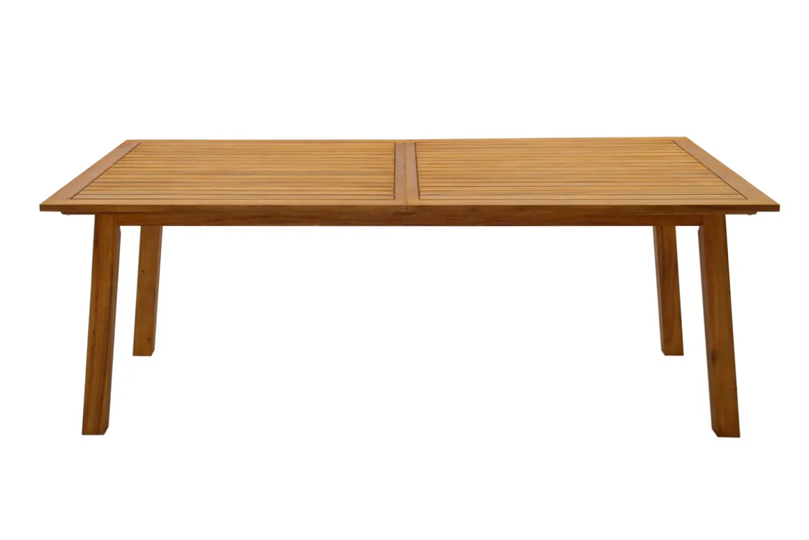Miliboo Table De Jardin-Table de jardin extensible rallonges intégrées en bois massif L210-300 cm MAYEL
