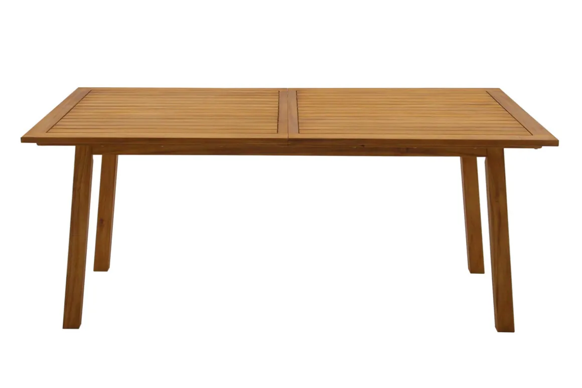 Miliboo Table De Jardin-Table de jardin extensible rallonges intégrées en bois massif L180-240 cm MAYEL