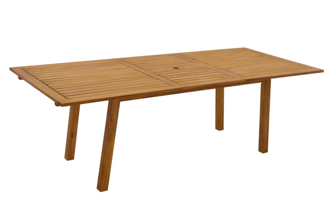 Miliboo Table De Jardin-Table de jardin extensible rallonges intégrées en bois massif L180-240 cm MAYEL