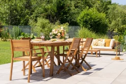 Miliboo Table De Jardin-Table de jardin extensible rallonges intégrées en bois massif L180-240 cm MAYEL