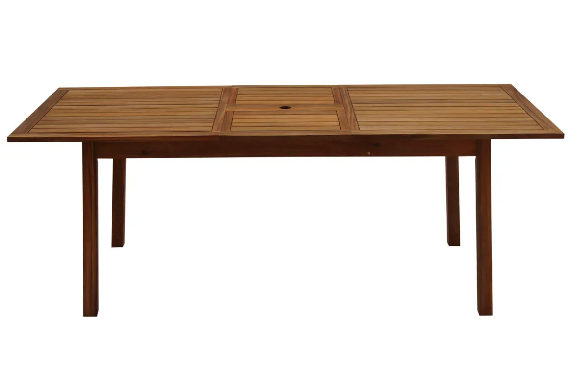 Miliboo Table De Jardin-Table de jardin extensible rallonges intégrées en bois massif L160-210 cm MAYEL