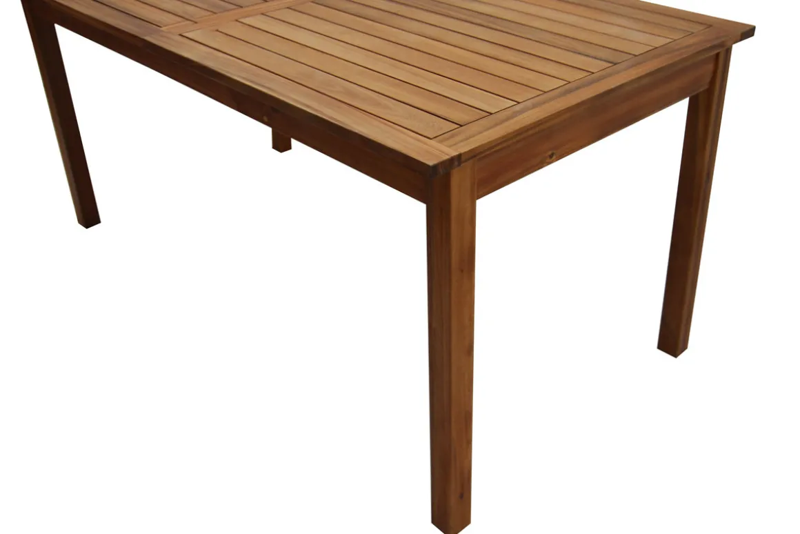 Miliboo Table De Jardin-Table de jardin extensible rallonges intégrées en bois massif L160-210 cm MAYEL
