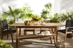 Miliboo Table De Jardin-Table de jardin extensible rallonges intégrées en bois massif L160-210 cm MAYEL