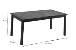 Miliboo Table De Jardin-Table de jardin extensible rallonges intégrées en bois massif L160-210 cm MAYEL