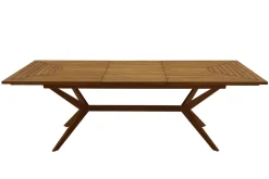 Miliboo Table De Jardin-Table de jardin extensible rallonges intégrées en bois massif L180-240 cm SANTO