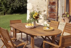 Miliboo Table De Jardin-Table de jardin extensible rallonges intégrées en bois massif L160-210 cm MAYEL