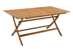 Miliboo Table De Jardin-Table de jardin pliante rectangulaire en bois massif L170 cm SANTIAGO