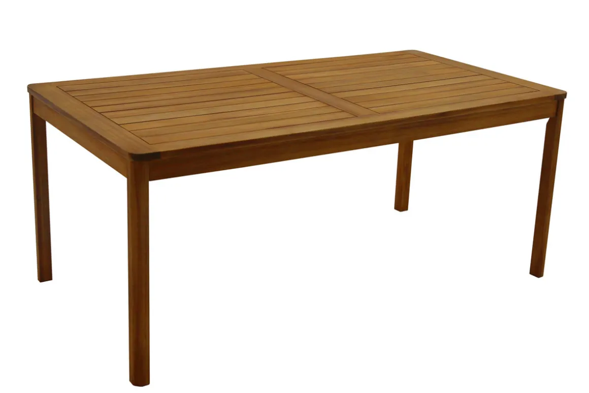 Miliboo Table De Jardin-Table de jardin rectangulaire en bois massif L180 cm AKIS