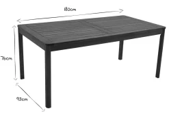 Miliboo Table De Jardin-Table de jardin rectangulaire en bois massif L180 cm AKIS