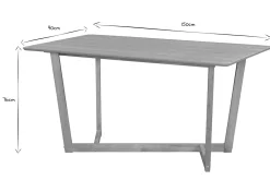 Miliboo Table À Manger Fixe-Table design rectangulaire en bois clair L150 cm KOUK