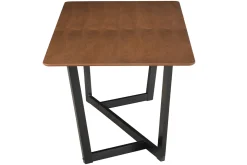 Miliboo Table À Manger Fixe-Table design rectangulaire noyer et bois teinté noir L150 cm KOUK
