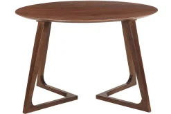 Miliboo Table À Manger Fixe-Table design ronde en bois massif L115 cm BANDOL