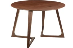 Miliboo Table À Manger Fixe-Table design ronde en bois massif L115 cm BANDOL