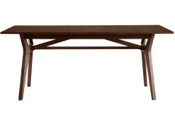 Miliboo Table Extensible-Table extensible rallonges intégrées rectangulaire bois foncé noyer L180-220 cm FOSTER