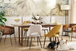 Miliboo Table Extensible-Table extensible rallonges intégrées rectangulaire en bois foncé noyer L160-240 cm LAHO