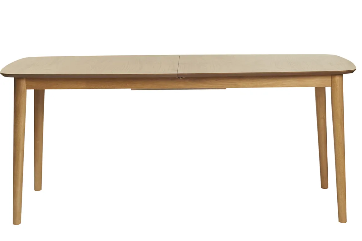Miliboo Table Extensible-Table extensible rallonges intégrées rectangulaire en bois clair chêne L180-220 cm EGO