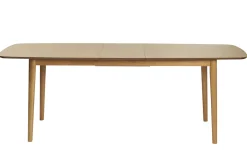 Miliboo Table Extensible-Table extensible rallonges intégrées rectangulaire en bois clair chêne L180-220 cm EGO