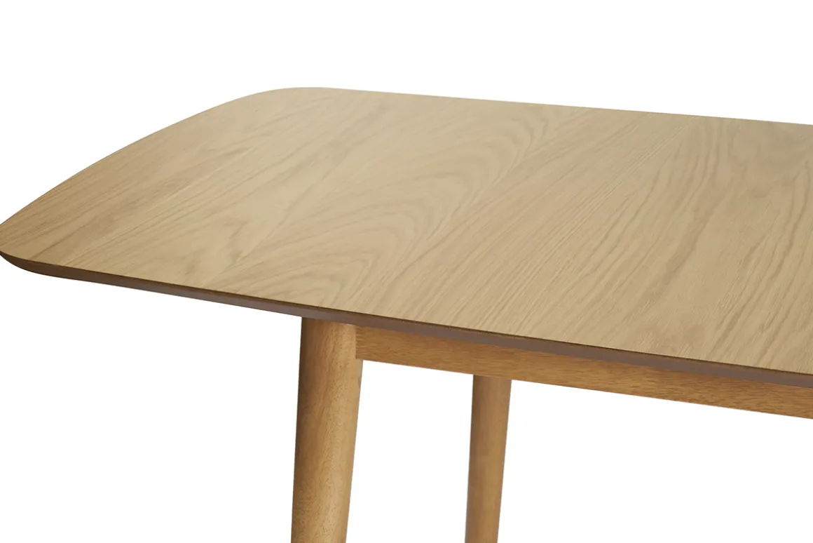 Miliboo Table Extensible-Table extensible rallonges intégrées rectangulaire en bois clair chêne L180-220 cm EGO