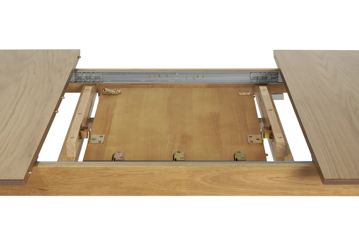 Miliboo Table Extensible-Table extensible rallonges intégrées rectangulaire en bois clair chêne L180-220 cm EGO