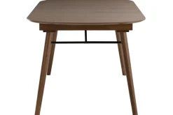 Miliboo Table Extensible-Table extensible rallonges intégrées rectangulaire en bois foncé noyer L150-180 cm SHELDON