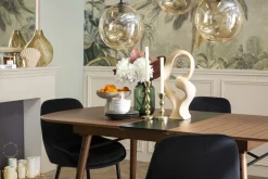 Miliboo Table Extensible-Table extensible rallonges intégrées rectangulaire en bois foncé noyer L150-180 cm SHELDON