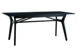 Miliboo Table Extensible-Table extensible rallonges intégrées rectangulaire en bois noir L180-220 cm FOSTER