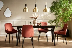 Miliboo Table Extensible-Table extensible rallonges intégrées rectangulaire en bois noir L180-220 cm FOSTER