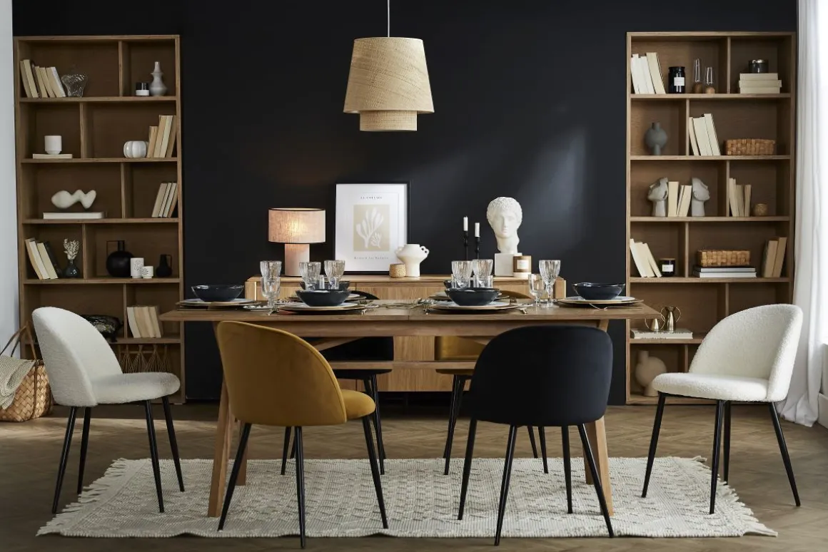 Miliboo Table Extensible-Table extensible rallonges intégrées rectangulaire bois clair L180-220 cm FOSTER