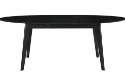 Miliboo Table Extensible-Table extensible rallonges intégrées rectangulaire en bois noir L160-200 cm MARIK