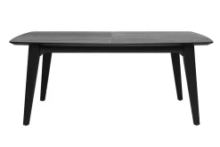 Miliboo Table Extensible-Table extensible rallonges intégrées rectangulaire en bois noir chêne L180-230 cm FIFTIES