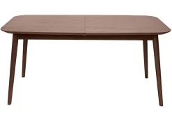 Miliboo Table Extensible-Table extensible rallonges intégrées rectangulaire en bois foncé noyer L160-210 cm ANK