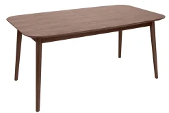 Miliboo Table Extensible-Table extensible rallonges intégrées rectangulaire en bois foncé noyer L160-210 cm ANK