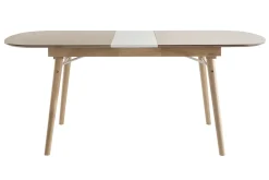 Miliboo Table Extensible-Table extensible rallonges intégrées rectangulaire en bois clair chêne L150-180 cm SHELDON