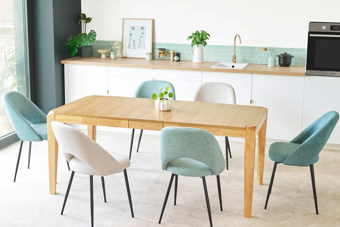 Miliboo Table Extensible-Table extensible rallonges intégrées rectangulaire en bois clair L150-180 cm BOLLY