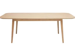 Miliboo Table Extensible-Table extensible rallonges intégrées rectangulaire en bois clair chêne L160-210 cm ANK