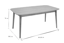 Miliboo Table Extensible-Table extensible rallonges intégrées rectangulaire en bois clair chêne L160-210 cm ANK
