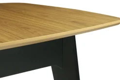 Miliboo Table Extensible-Table extensible rallonges intégrées rectangulaire bois et noir L140-180 cm MEENA