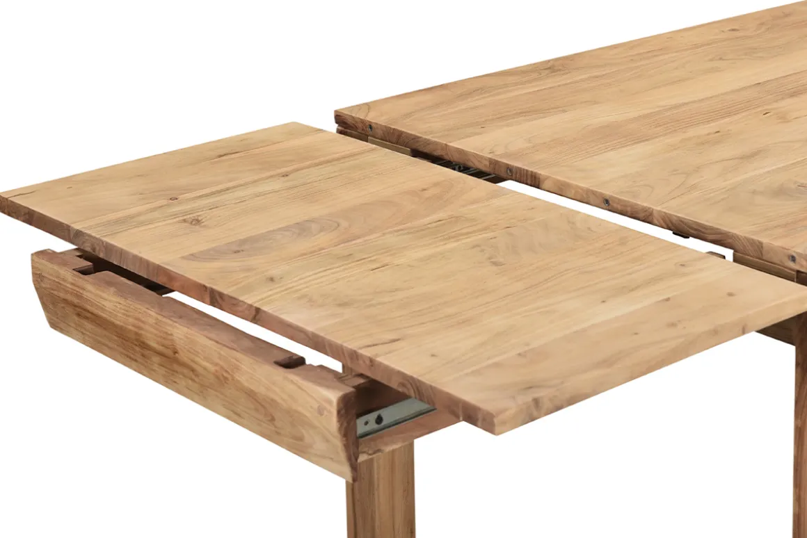Miliboo Table Extensible-Table extensible rallonges intégrées rectangulaire en bois massif L120-210 cm BALTO
