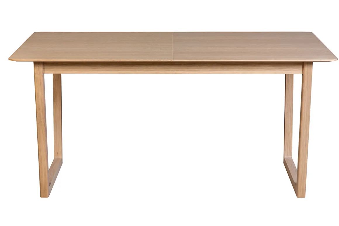 Miliboo Table Extensible-Table extensible rallonges intégrées rectangulaire bois clair chêne L160-240 cm LAHO