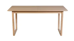 Miliboo Table Extensible-Table extensible rallonges intégrées rectangulaire bois clair chêne L160-240 cm LAHO