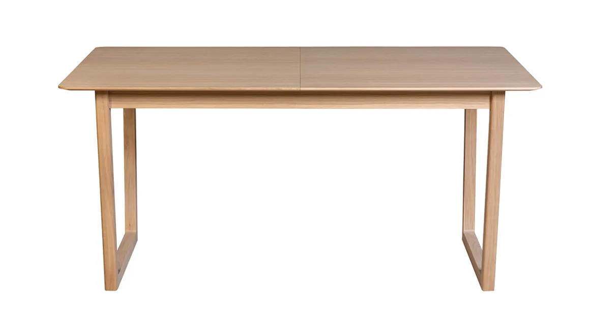 Miliboo Table Extensible-Table extensible rallonges intégrées rectangulaire bois clair chêne L160-240 cm LAHO