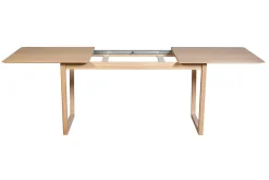 Miliboo Table Extensible-Table extensible rallonges intégrées rectangulaire bois clair chêne L160-240 cm LAHO