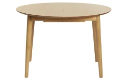 Miliboo Table Extensible-Table extensible rallonges intégrées ronde en bois clair chêne L115-154 cm EGO