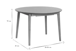 Miliboo Table Extensible-Table extensible rallonges intégrées ronde en bois clair chêne L115-154 cm EGO