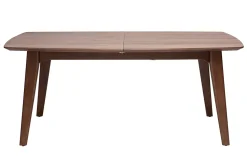 Miliboo Table Extensible-Table extensible rallonges intégrées rectangulaire en bois foncé noyer L180-230 cm FIFTIES