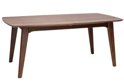 Miliboo Table Extensible-Table extensible rallonges intégrées rectangulaire en bois foncé noyer L180-230 cm FIFTIES